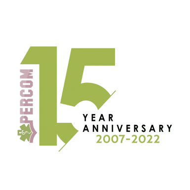 percomonline 15th anniversary logo