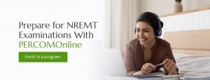 Woman studying for the NREMT certification exam
